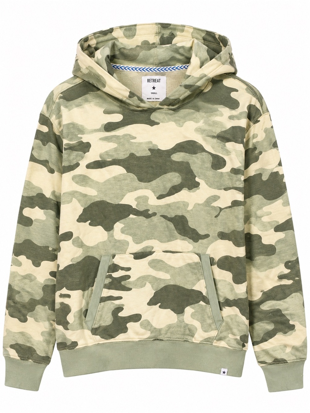 Retreat Los Angeles Oracle Varsity Camo Hoodie 100% Cotton